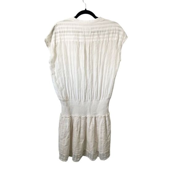 Rails Angelina White Linen Blend Striped‎ Sleeveless Mini Dress Size Small - Picture 4 of 6